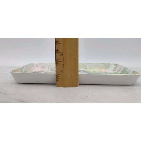 Melplus Monza R2S Melamine Tray Kittens Flowers Garden Scene 5.5" X 8" Italy - Picture 8 of 10